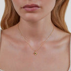 Gouden Guiding Star Emerald Kristallen Ketting
