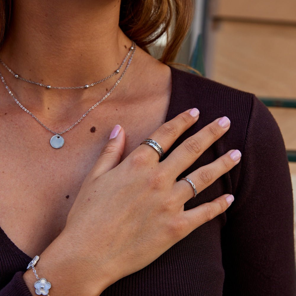 Hella Zilveren Stacked Ring