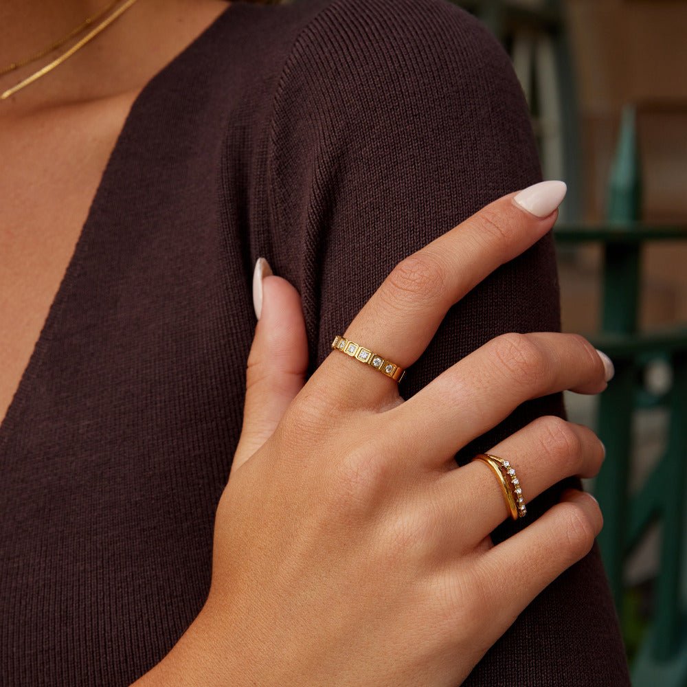 Hera Gouden Kristallen Ring Secundaire afbeelding