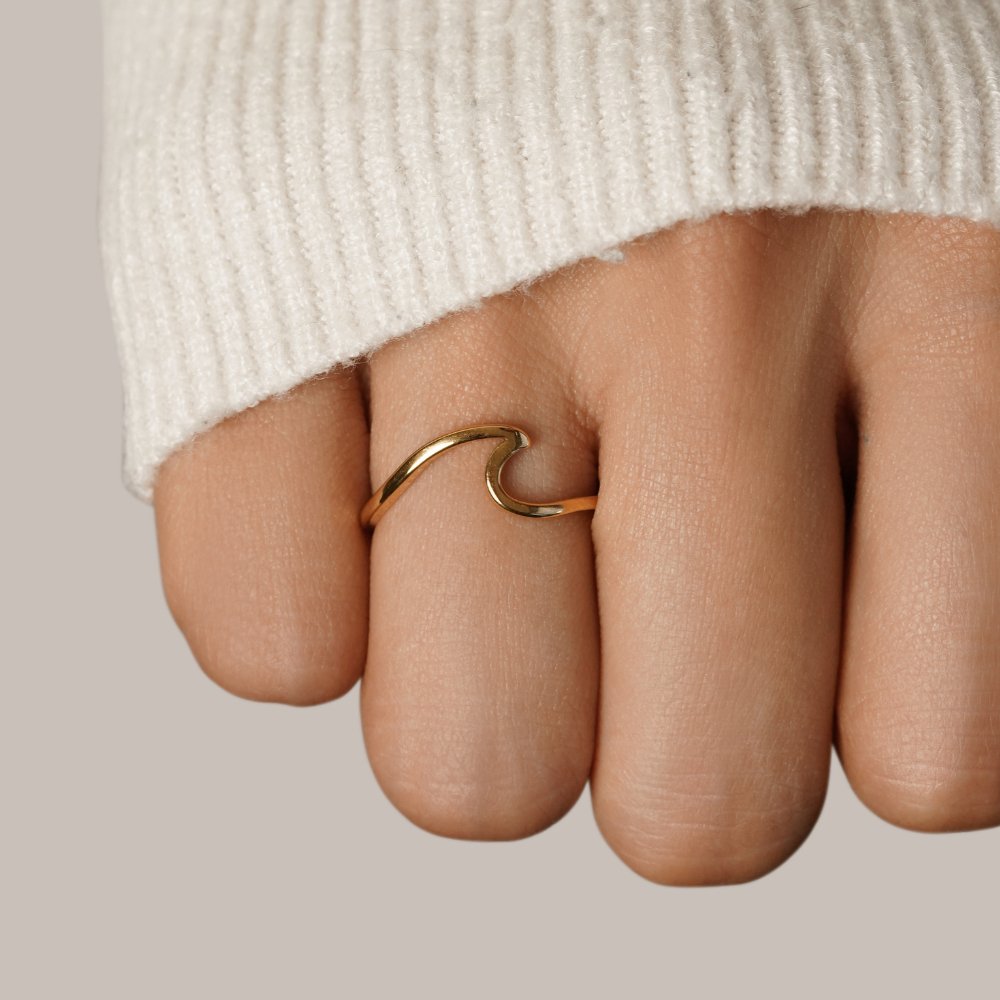 Imari Gouden Wave Ring Secundaire afbeelding