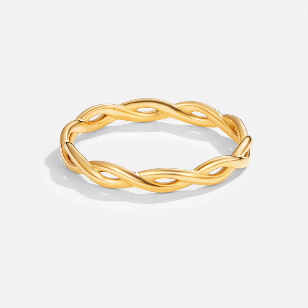 Infinity 18K Gouden Twist Ring Hoofdafbeelding