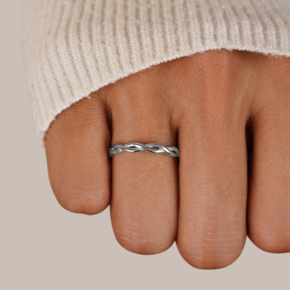 Infinity Zilveren Twist Ring