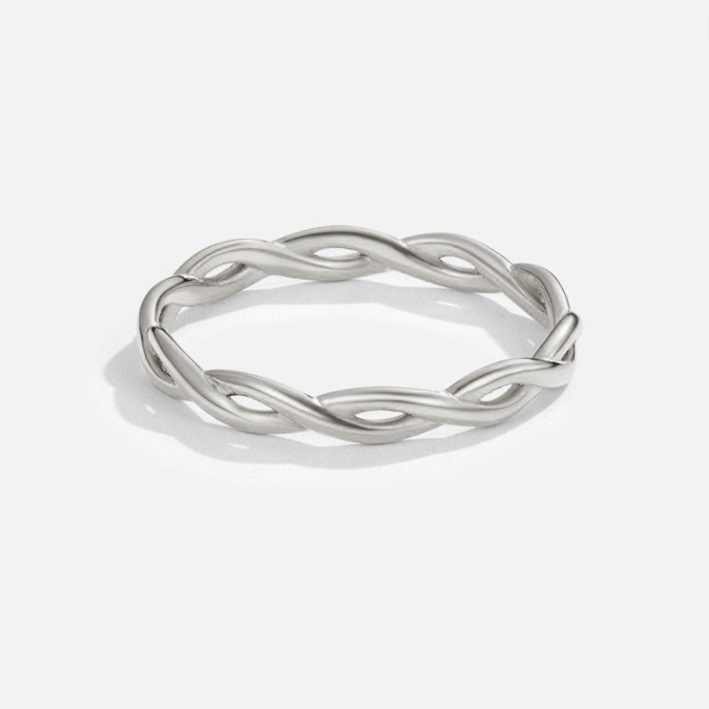 Infinity Zilveren Twist Ring Hoofdafbeelding