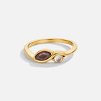 Infinity Kristallen Rode Granaat Ring