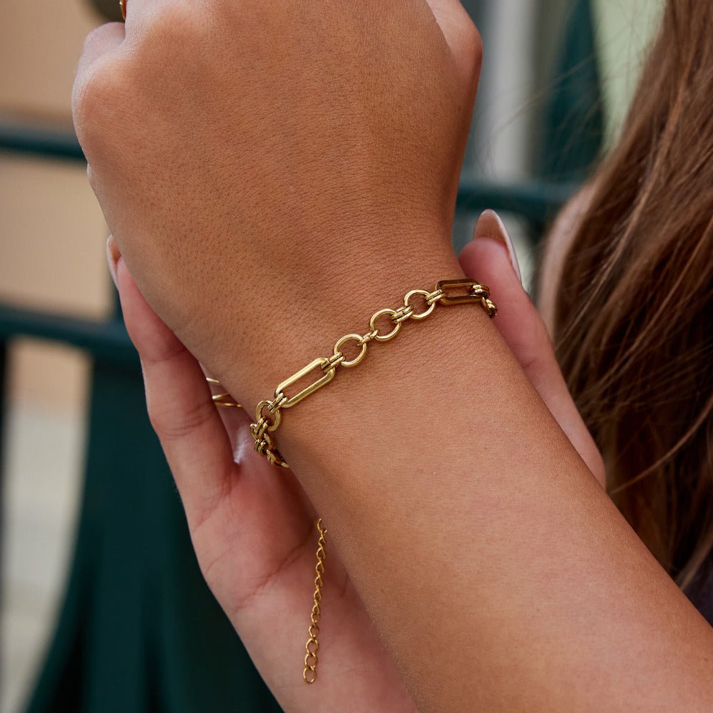 Iris Chunky Gouden Armband Secundaire afbeelding
