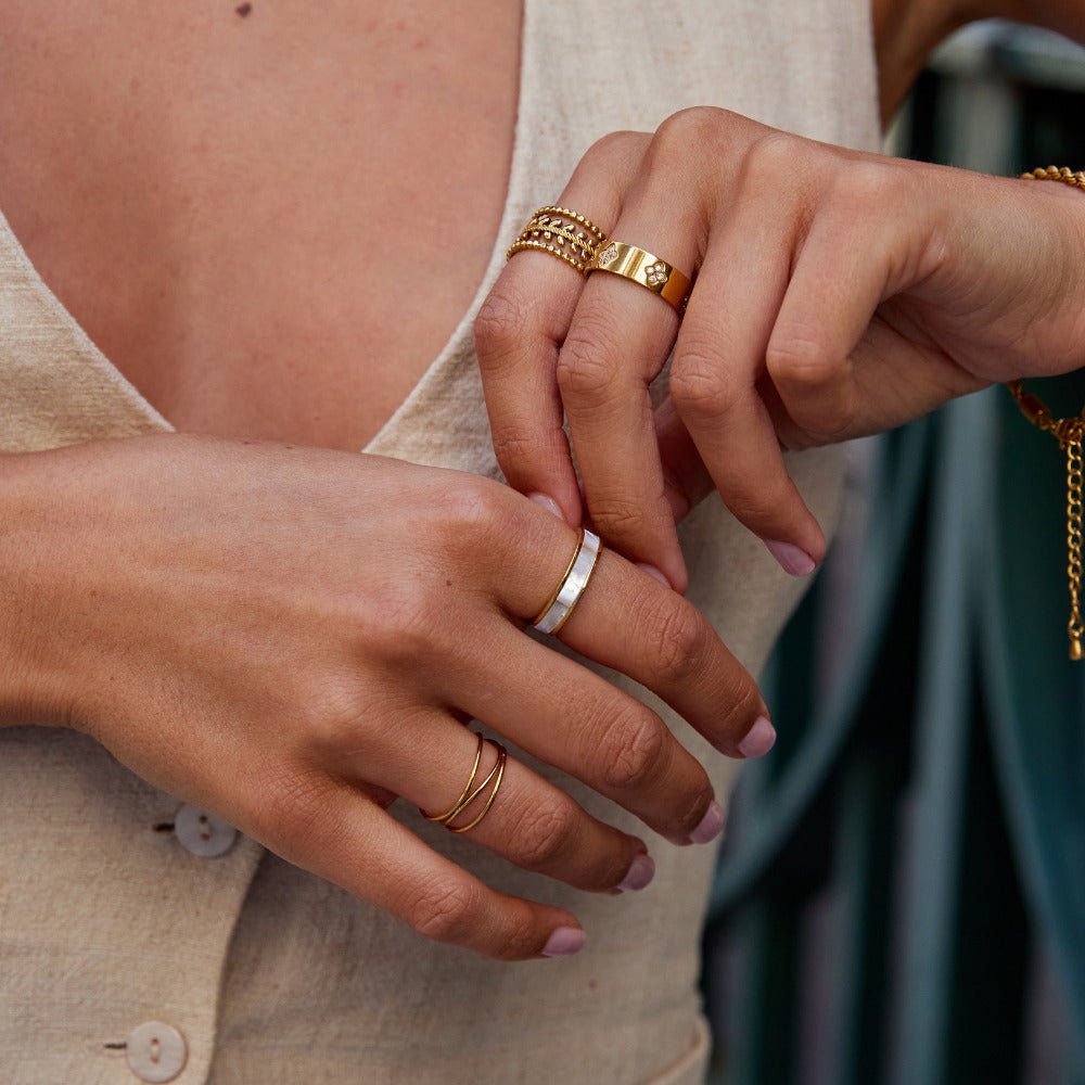 Ivory Parel Gouden Ring