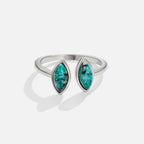 Zilveren Jade Green Wikkel Ring