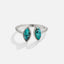 Zilveren Jade Green Wikkel Ring