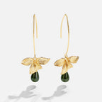 Jade Parel & Petal Drop Oorbellen