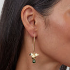 Jade Parel & Petal Drop Oorbellen