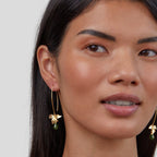 Jade Parel & Petal Drop Oorbellen