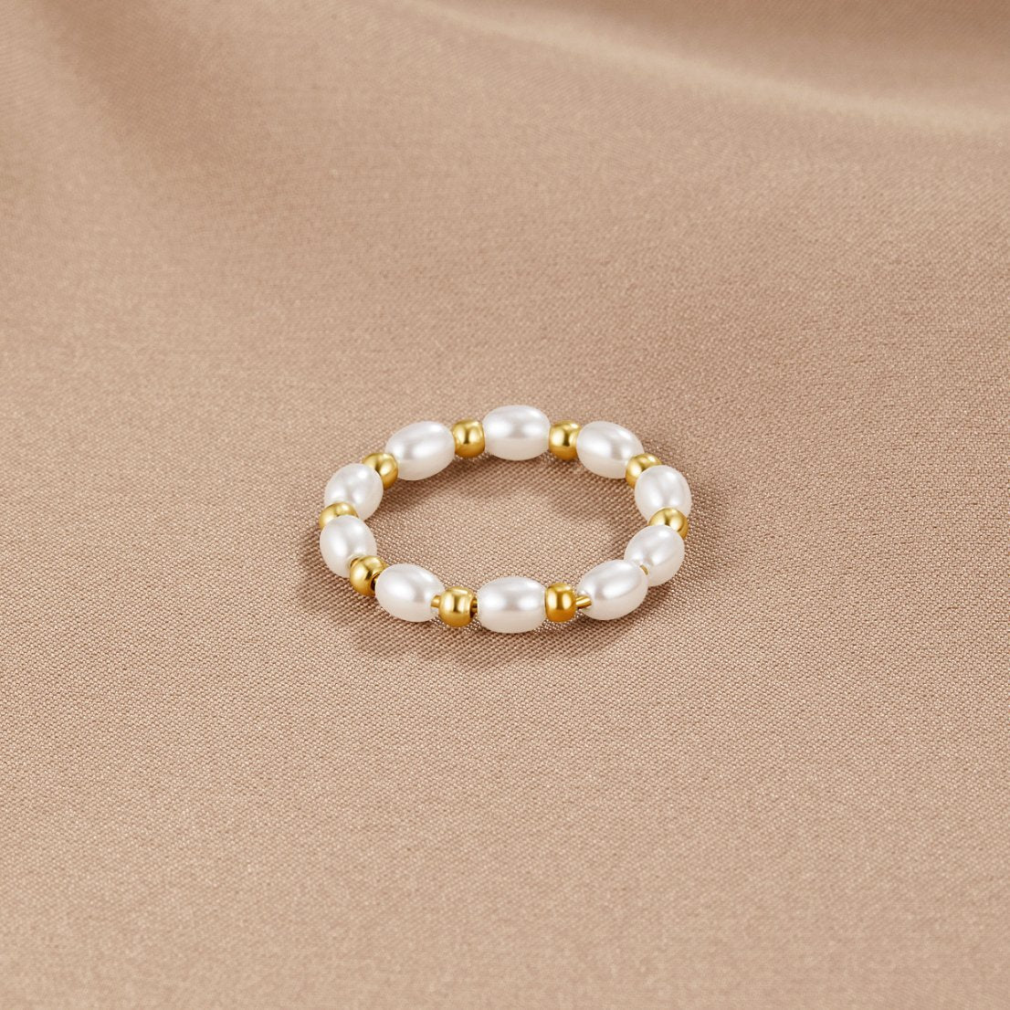 Kai Mini Parel Ring 18K Goud Verguld