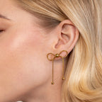 Gouden Katie Strik Oorbellen