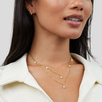 Kayla Parel Drop Gelaagde Ketting