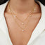 Kayla Parel Drop Gelaagde Ketting