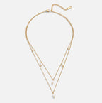 Kayla Parel Drop Gelaagde Ketting