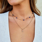 Gouden Lapis Lazuli Bead Ketting