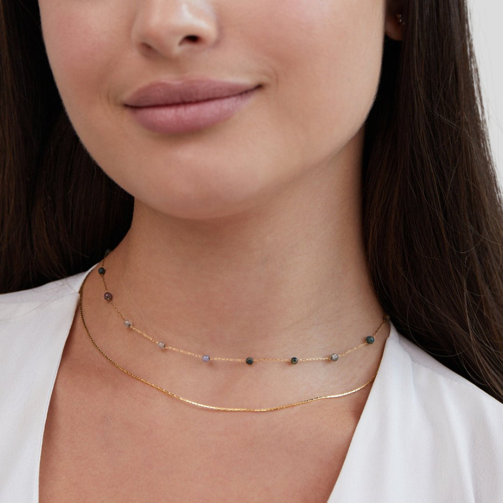 Gelaagde Alana Gouden & Stone Ketting