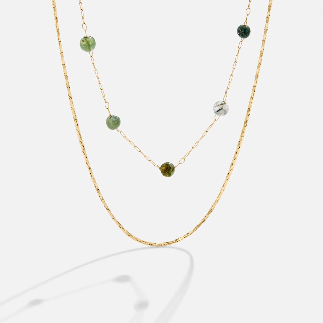 Gelaagde Alana Gouden & Stone Ketting Hoofdafbeelding