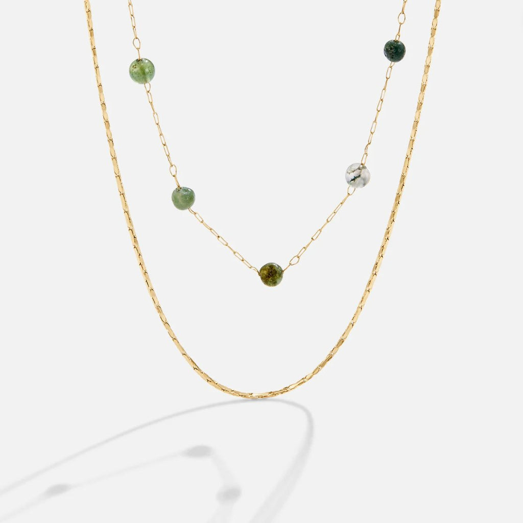 Gelaagde Alana Gouden & Stone Ketting