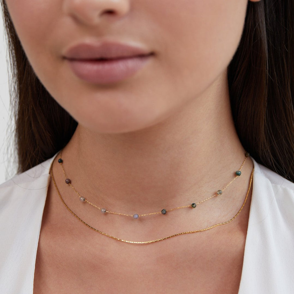 Gelaagde Alana Gouden & Stone Ketting