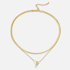 Gelaagde Bella Teardrop Ketting