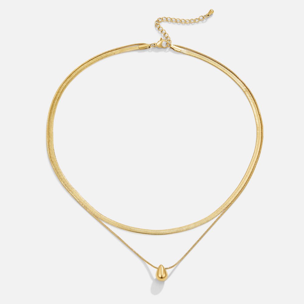 Gelaagde Bella Teardrop Ketting