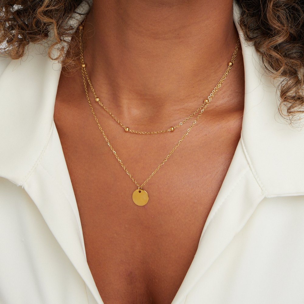 Gelaagde Disc Ketting Secundaire afbeelding