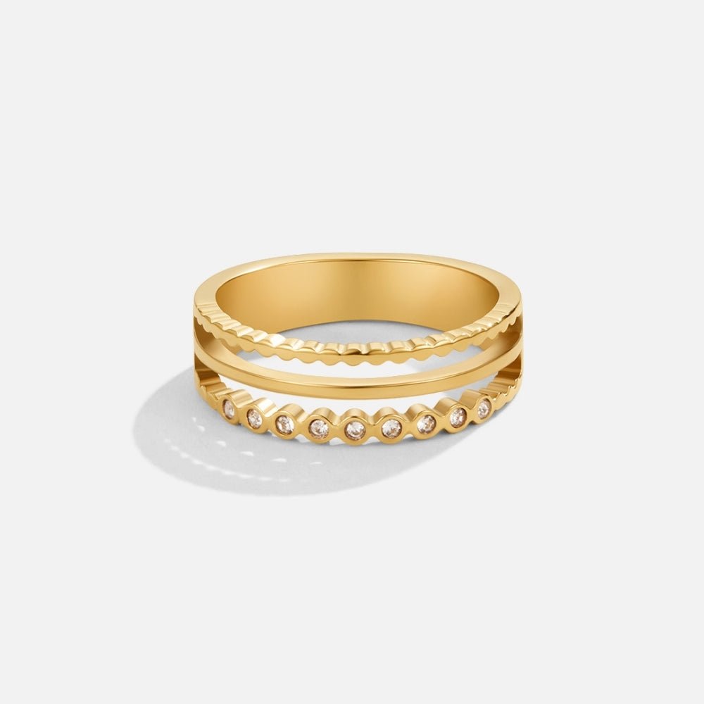 Gelaagde Elowyn Kristallen Ring