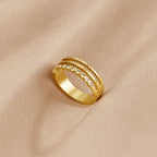 Gelaagde Elowyn Kristallen Ring