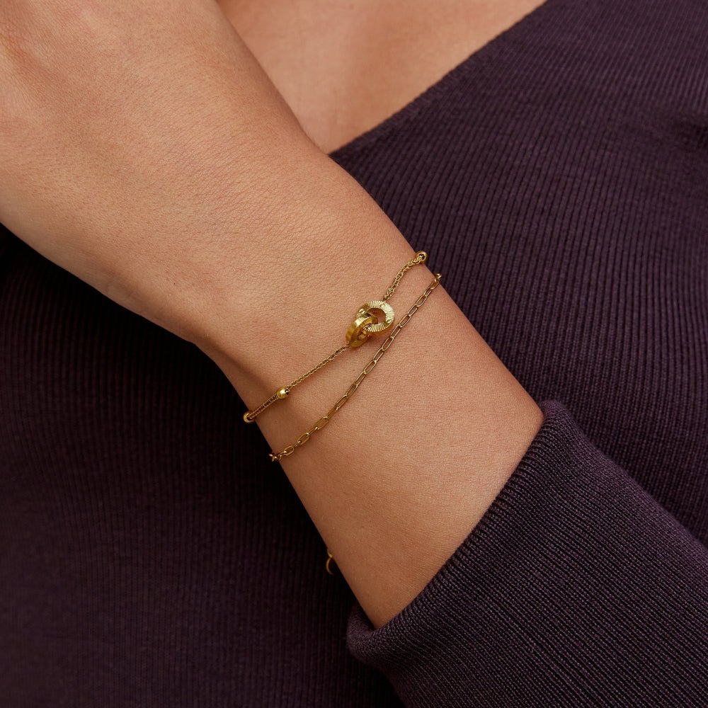 Gelaagde Eternity Loop Armband