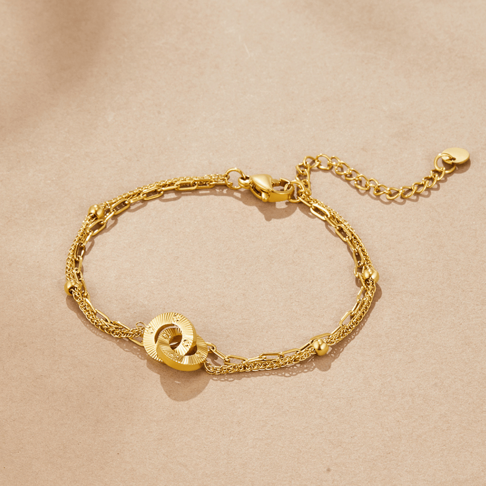 Gelaagde Eternity Loop Armband