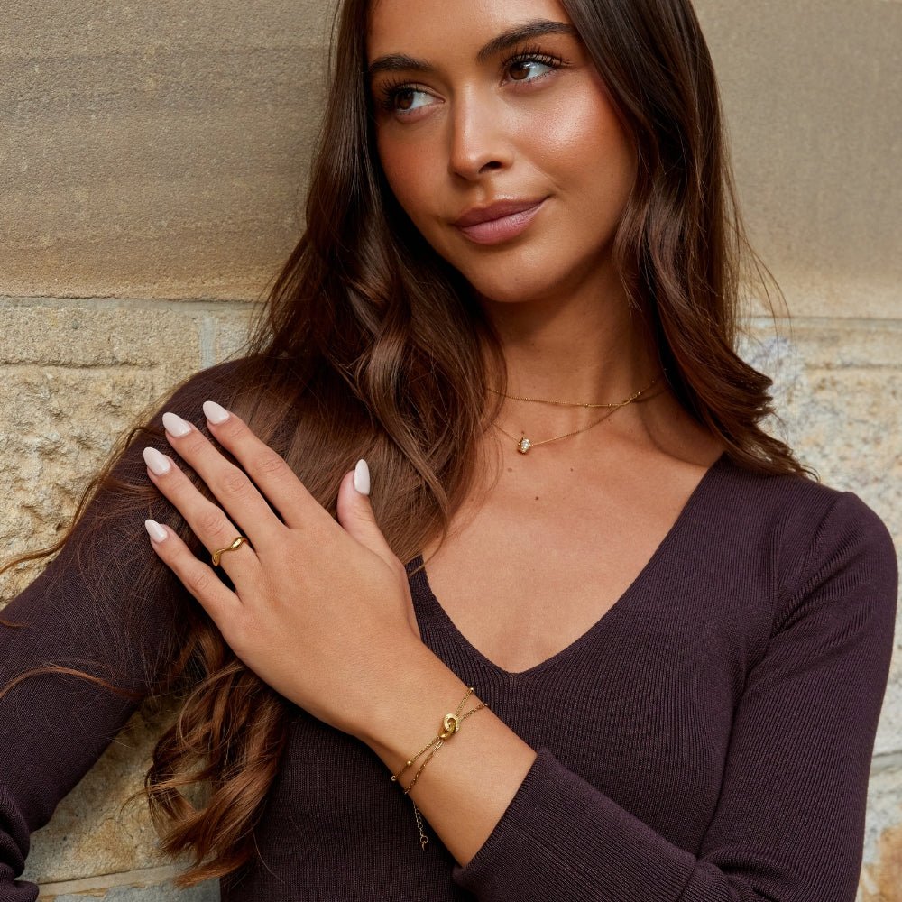 Gelaagde Eternity Loop Armband