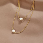 Gelaagde Zoetwater Parel Ketting
