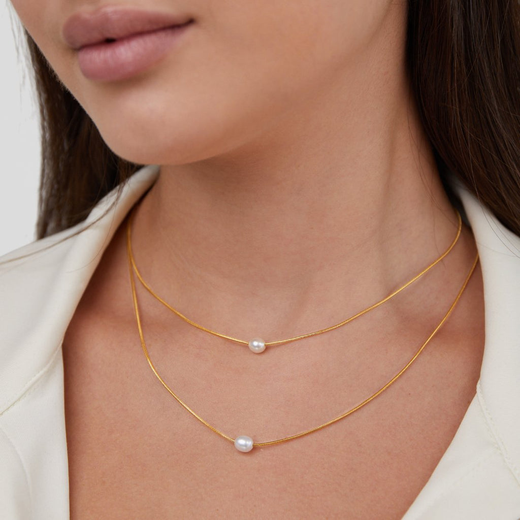 Gelaagde Zoetwater Parel Ketting