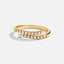 Gelaagde Gouden & Kristallen Wikkel Ring