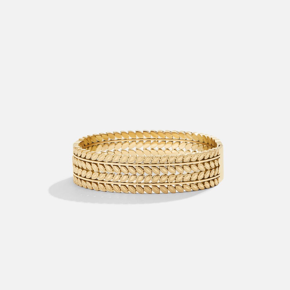 Gelaagde Gouden Leaf Armband