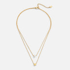 Gelaagde Gouden Ster & Parel Ketting