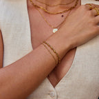 Gelaagde Gouden Wave Armband