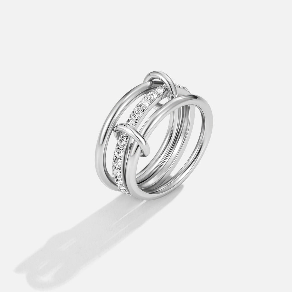 Gelaagde Kaili Zilveren Ring