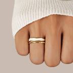 Gelaagde Sahara Gouden Ring
