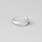 Gelaagde Sahara Zilveren Ring