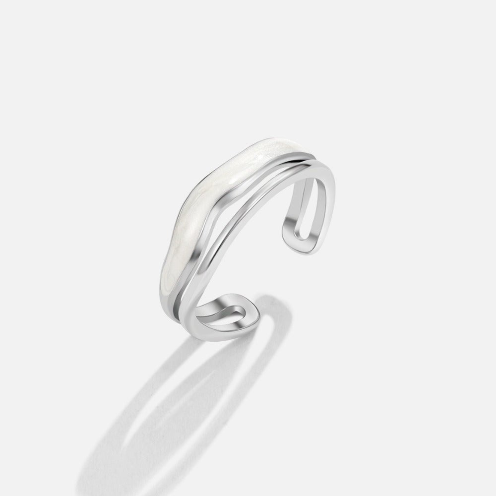 Gelaagde Sahara Zilveren Ring