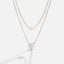 Gelaagde Zilveren Ster & Parel Ketting