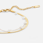 Gelaagde Snake Ketting Gouden Enkelband