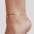 Gelaagde Snake Ketting Gouden Enkelband