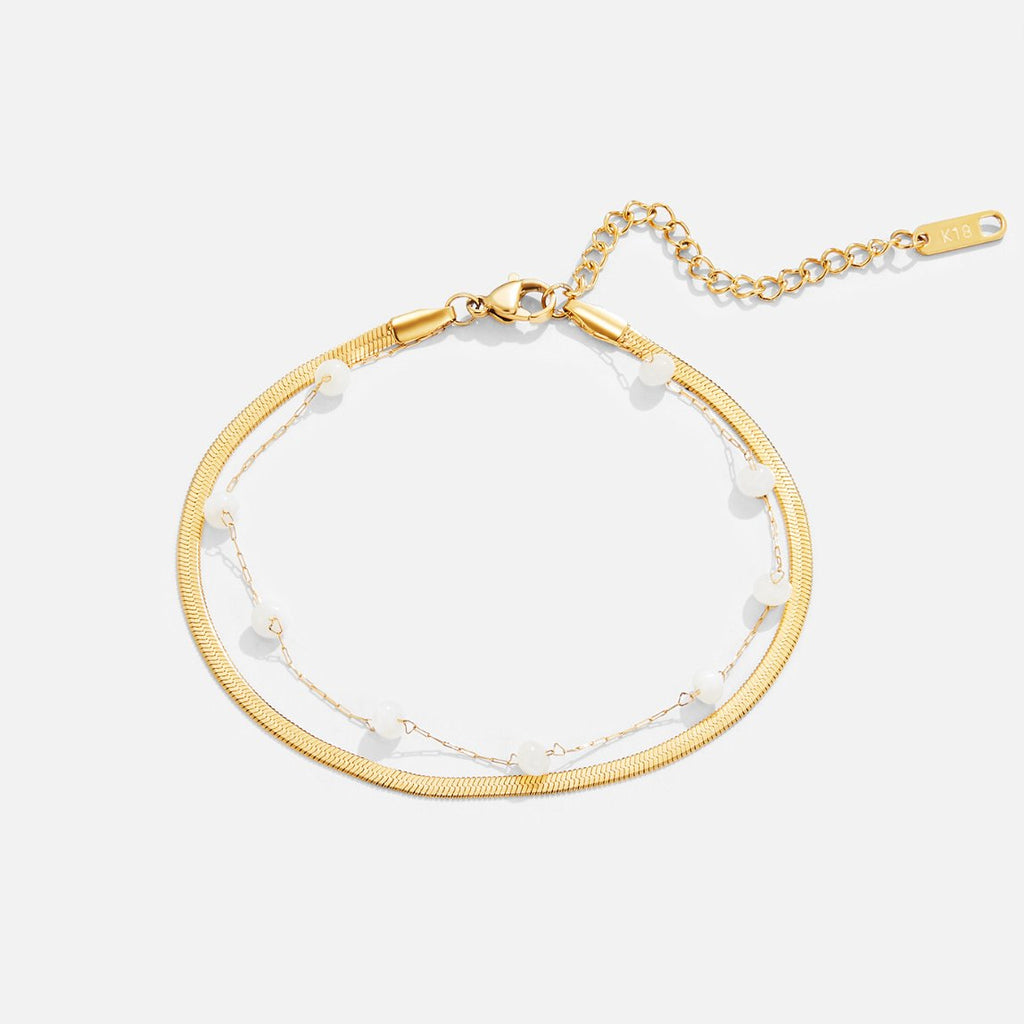 Gelaagde Snake Ketting Gouden Enkelband