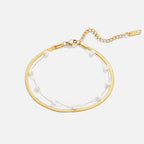 Gelaagde Snake Ketting Gouden Enkelband