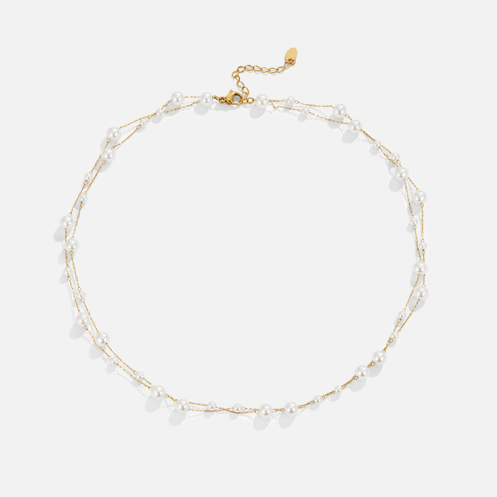 Gelaagde Tori Parel Ketting