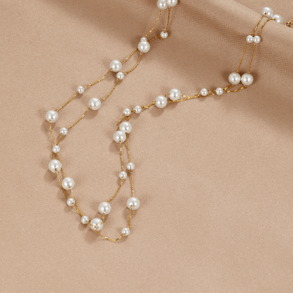 Gelaagde Tori Parel Ketting
